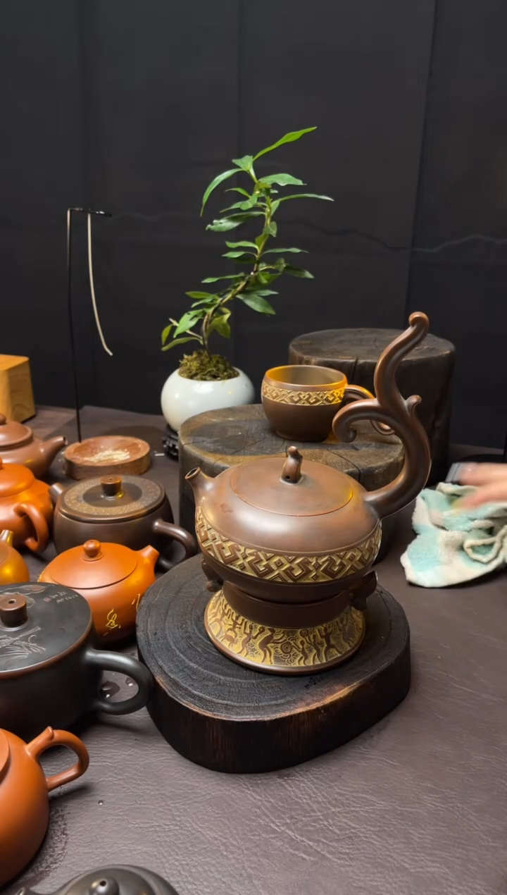 钦州坭兴陶茶壶 私人定制款 一套盖子微微瑕捡漏