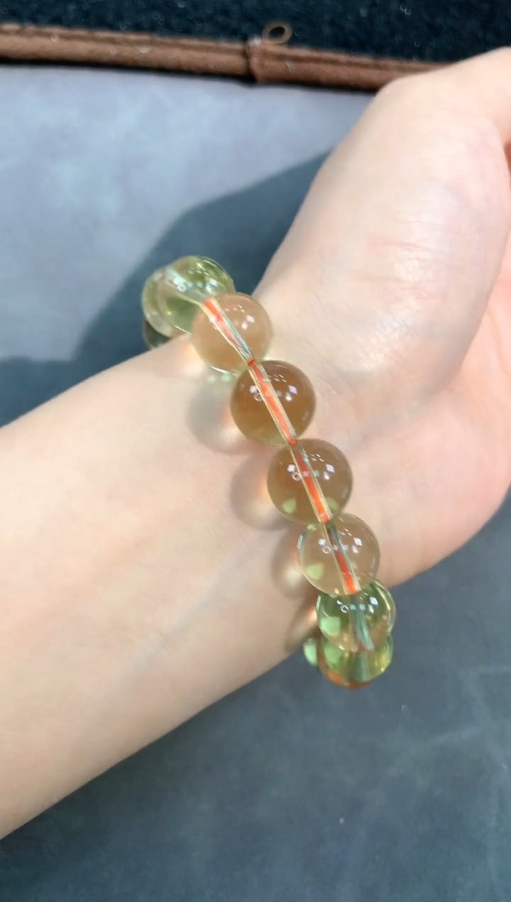 【闪购商品】黄晶手链未镶嵌73号黄水晶单圈11mm