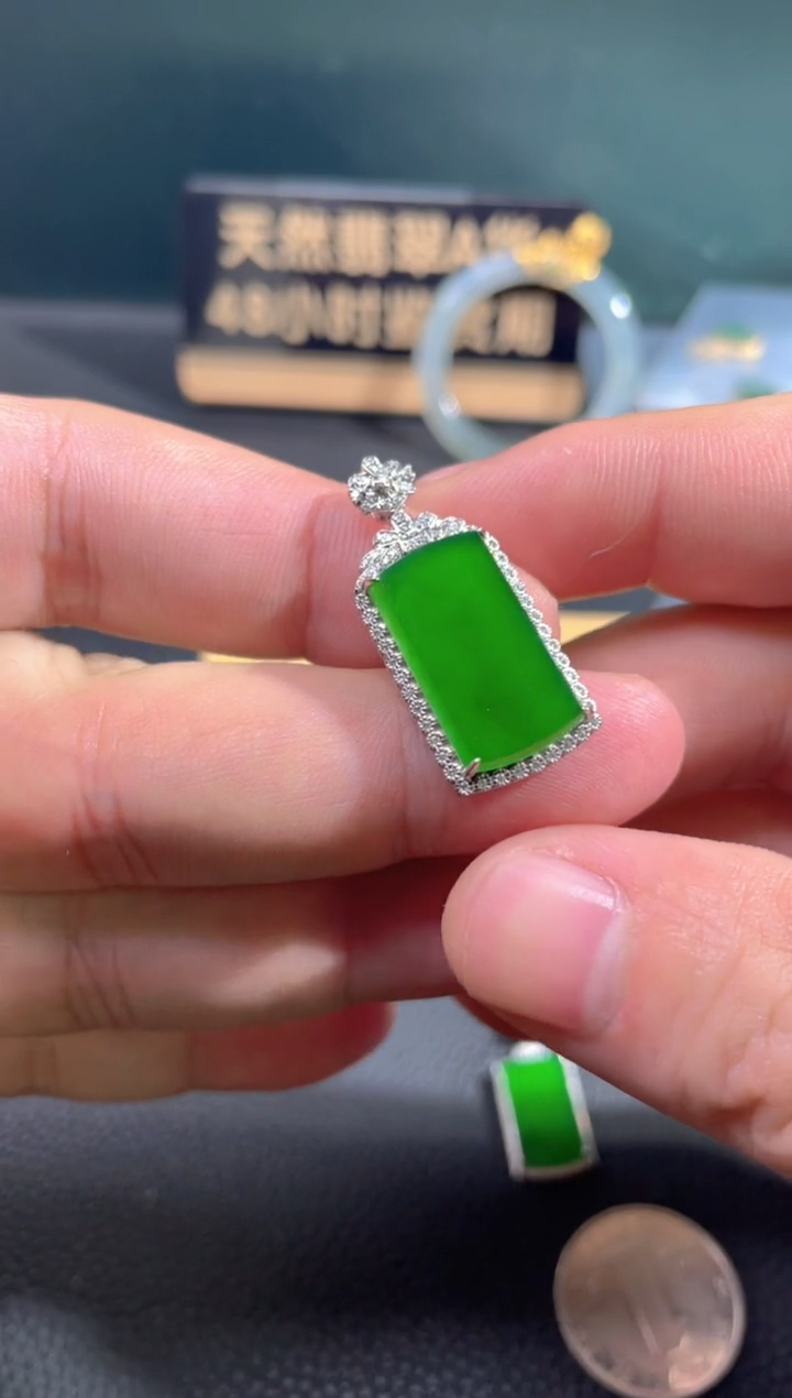 【闪购商品】翡翠颈饰18K金镶嵌翡翠