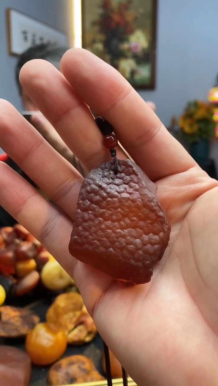 琥珀颈饰未镶嵌挂件