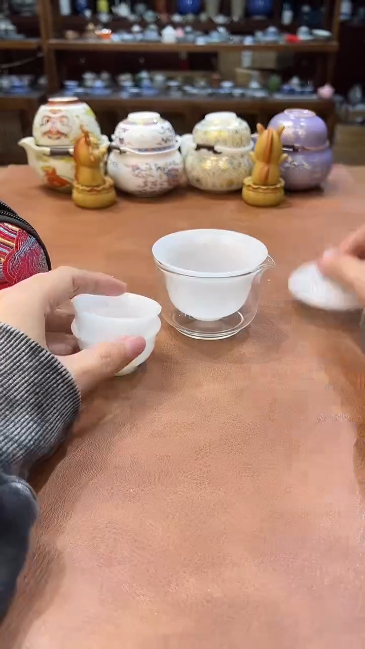 真的很便宜会开片的旅行茶具