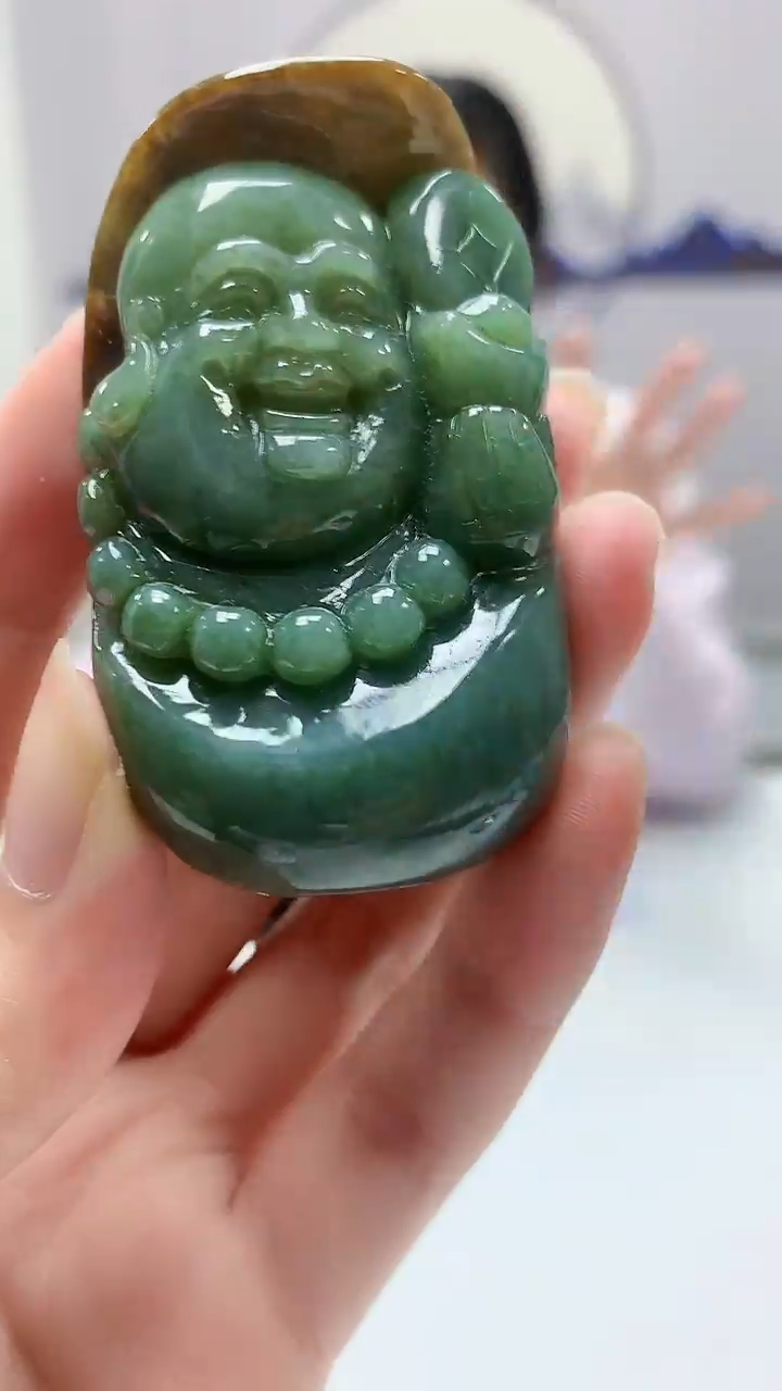 【闪购商品】定制翡翠未镶嵌4902zm-毛货挂件19佛公