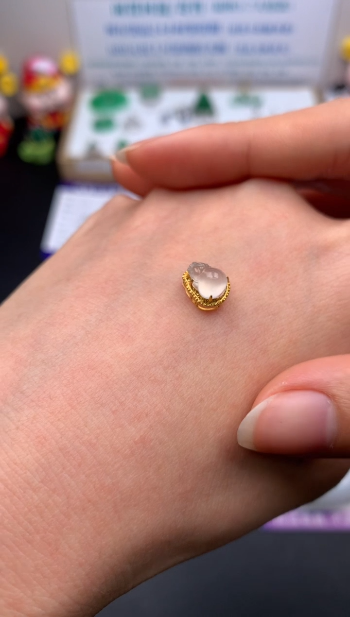 【闪购商品】定制翡翠18K金镶嵌模式推广期24小时鉴赏期