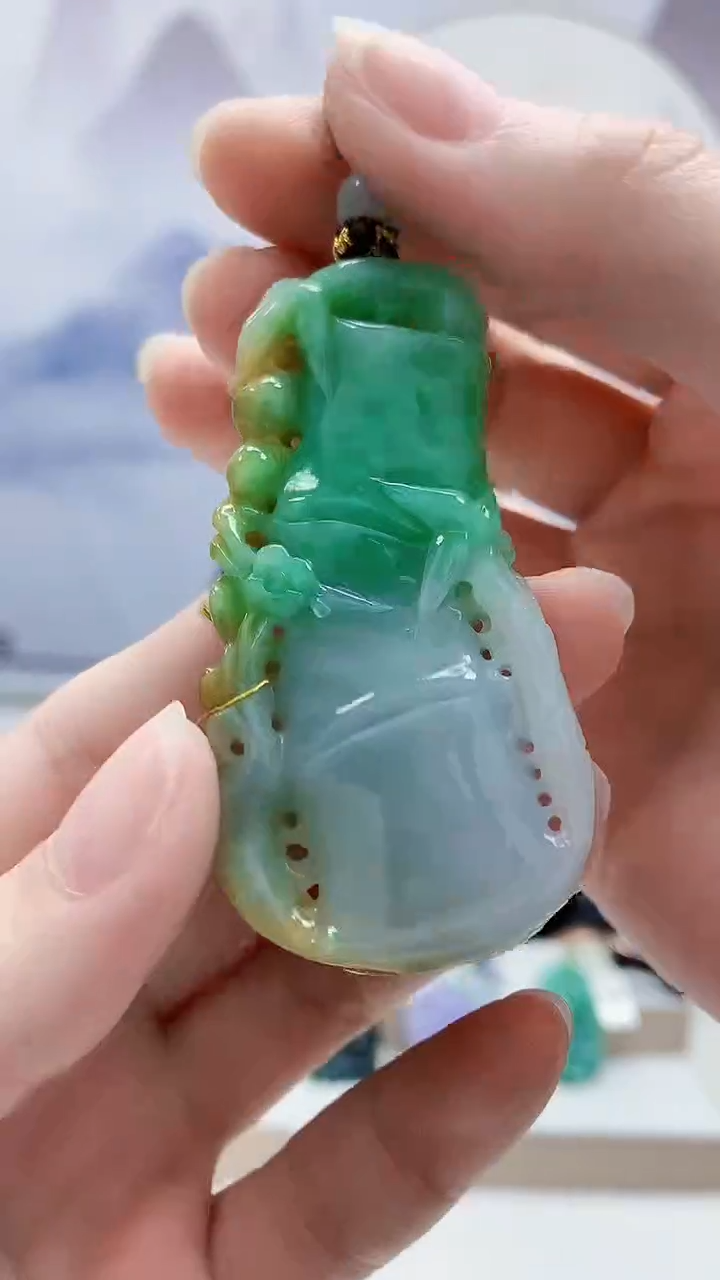 未镶嵌定制翡翠4957ry-毛货挂件16