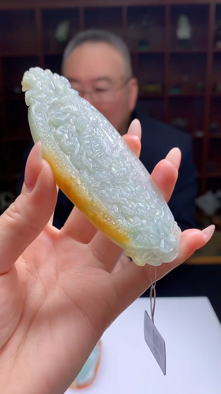 【闪购商品】定制翡翠未镶嵌8046jj-毛货挂件23