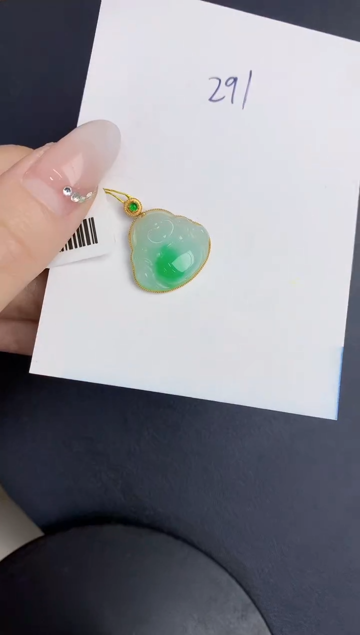 【闪购商品】翡翠颈饰18K金镶嵌000000000000