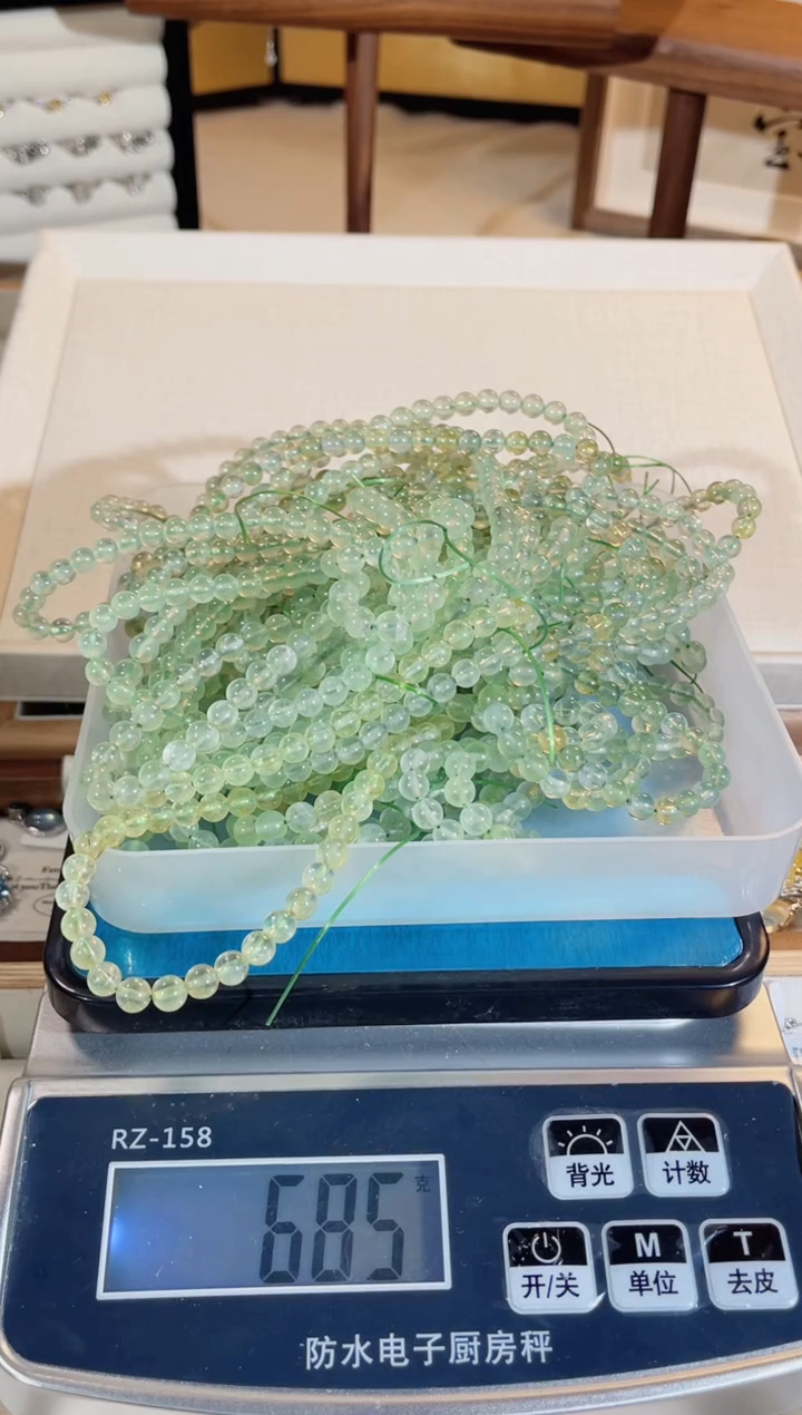 葡萄石未镶嵌手串SS027葡萄石素圈多样性发一 颜色微差