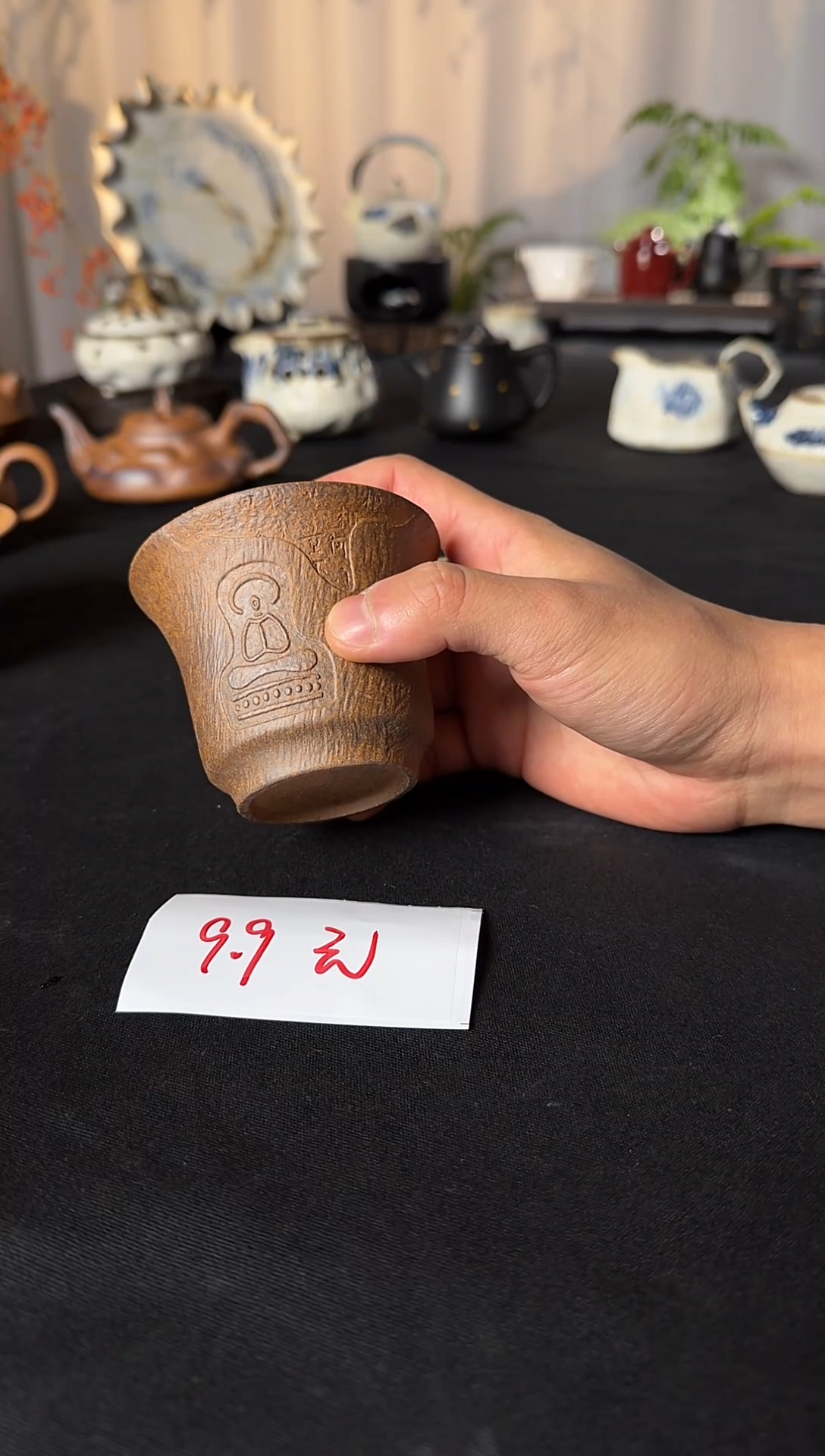 盖碗陶老岩泥无相佛盖碗