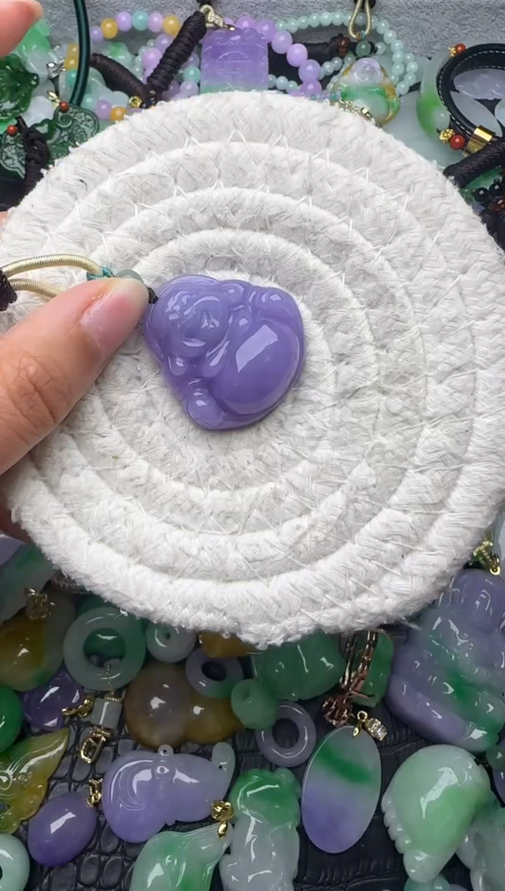 颈饰未镶嵌翡翠缅甸翡翠吊坠