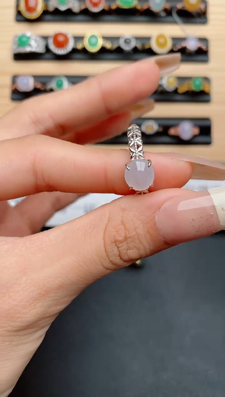 【闪购商品】翡翠戒指银S925镶嵌......