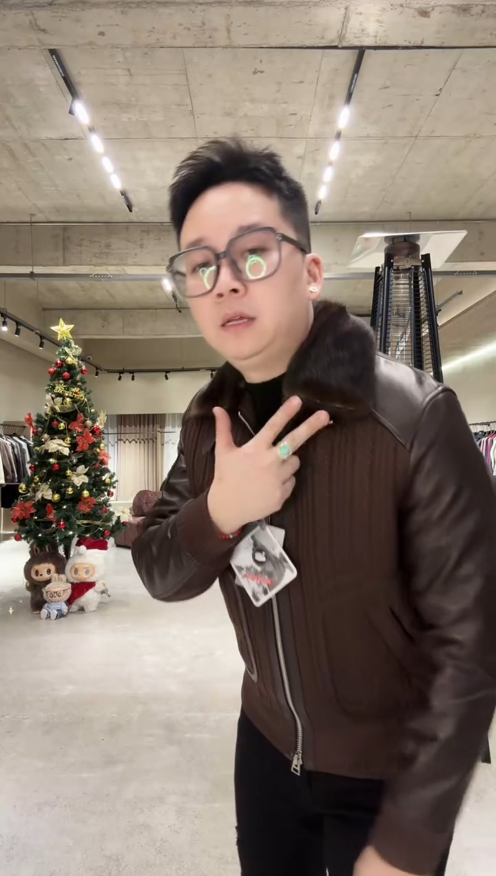 男士水貂领真皮拼接鹅绒服25898 46码（90-120斤）