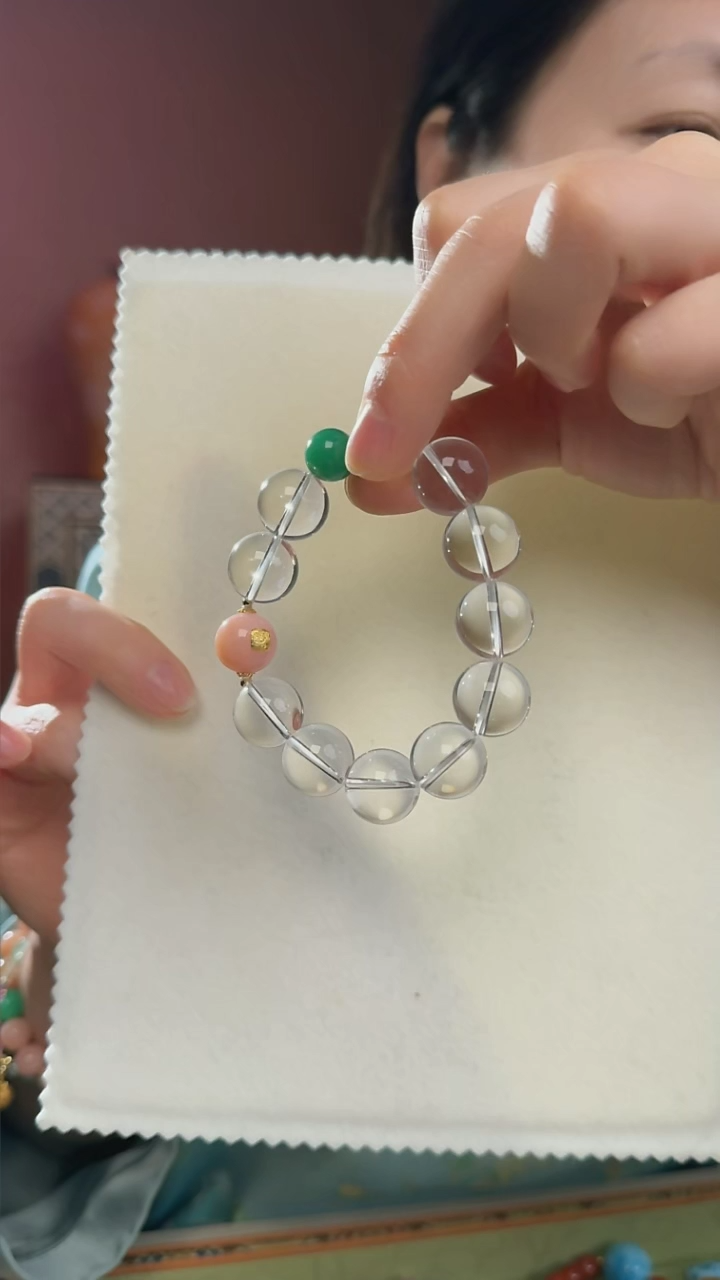 【闪购商品】水晶手串未镶嵌天然双A级白水晶手串16mm