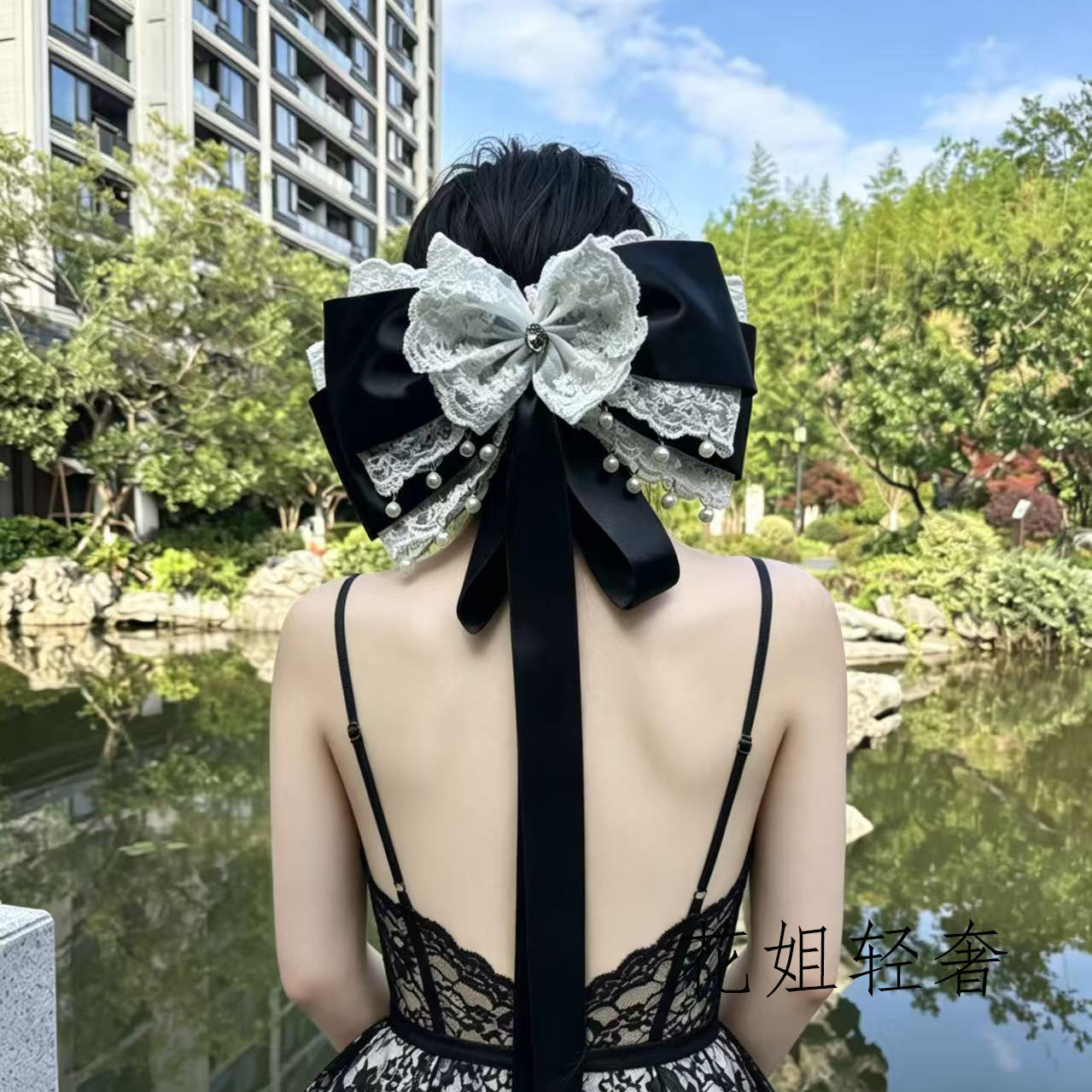 夏日的月光原创洛丽塔风格蝴蝶结发夹精致时尚发饰