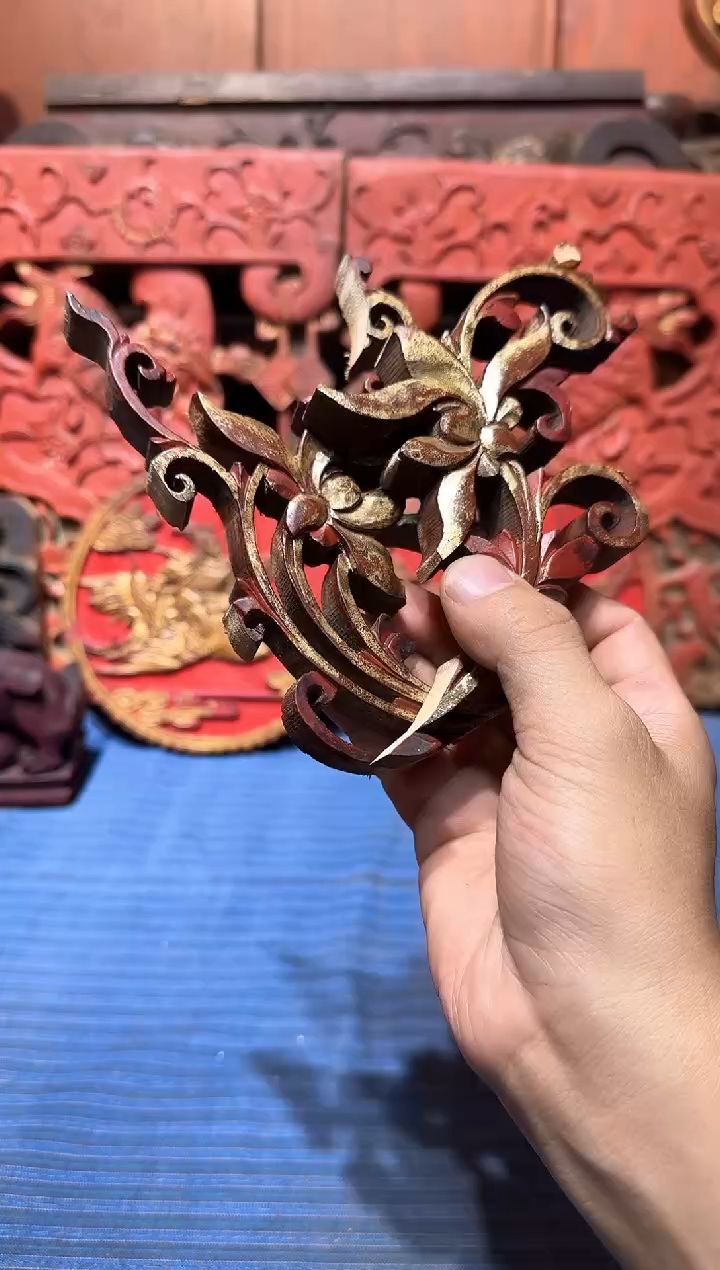 香樟木龙*行老木雕老物件