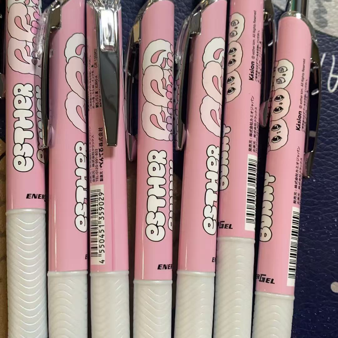 日本pentel/派通艾丝乐兔子草莓芝麻街联名款中性笔
