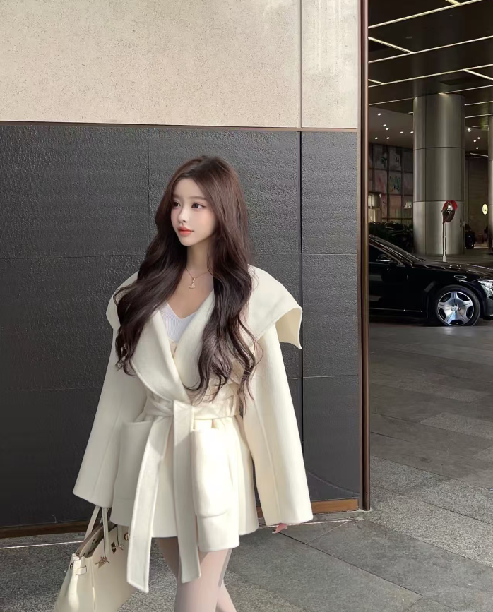 【乃荣暖屋】智咚羊绒慵懒风秋冬季新款翻领针织08号上衣