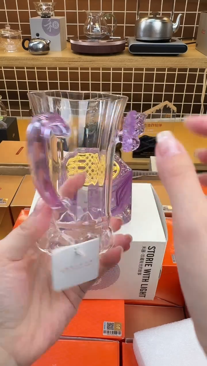 @@禾器晶彩幻蝶杯浅紫色