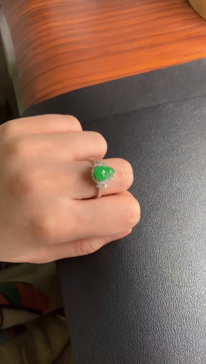 【闪购商品】翡翠戒指银S925镶嵌翡翠11