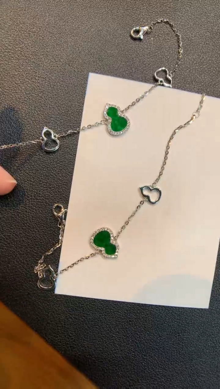 银S925镶嵌手链翡翠手链 多样性发一件