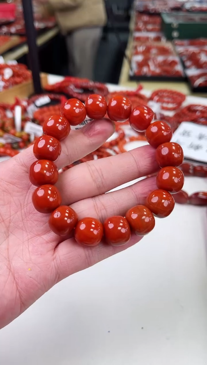 【闪购商品】南红玛瑙瓦西老型手串15+未镶嵌一个/条