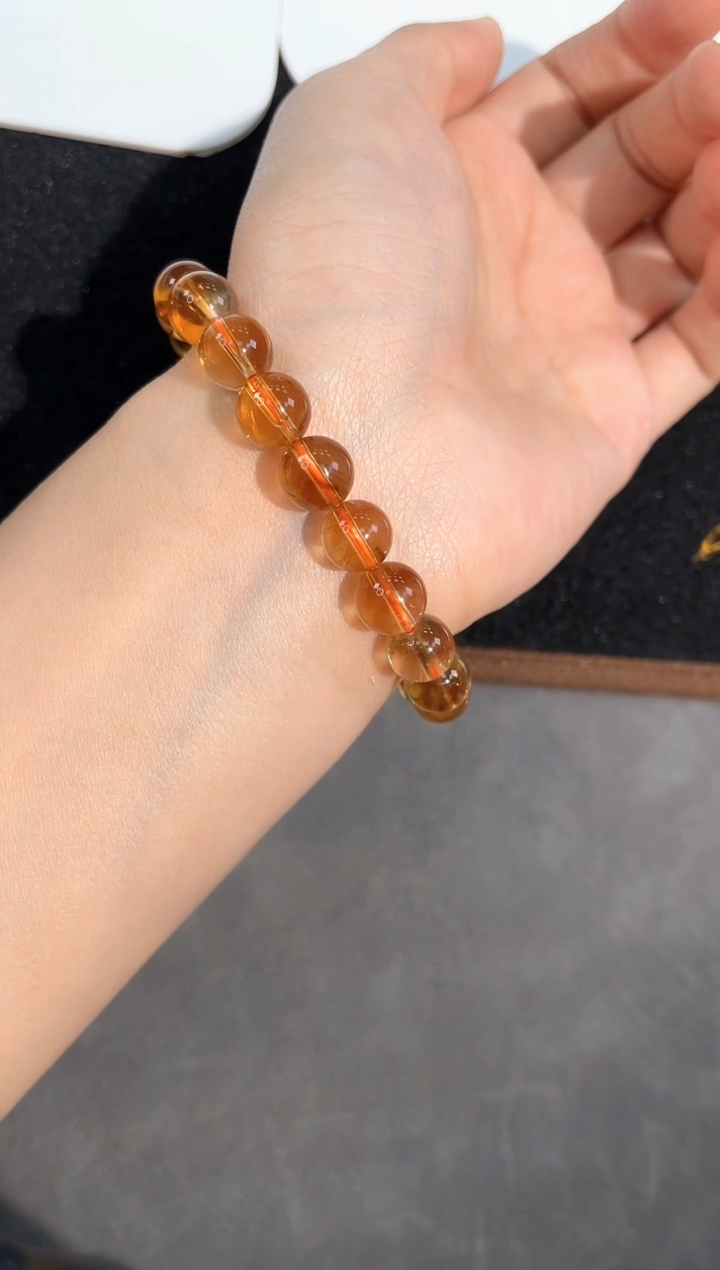 【闪购商品】黄晶手链未镶嵌152号黄水单圈9mm