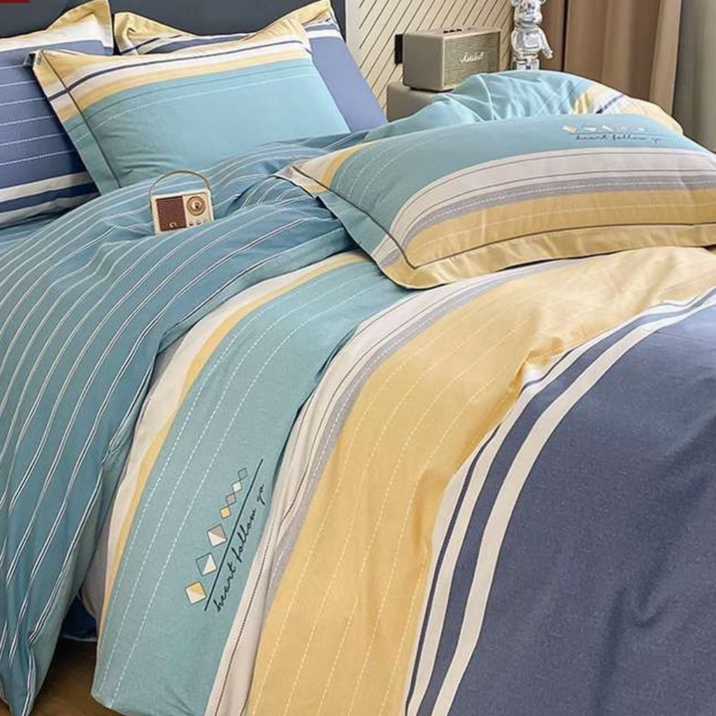 【包装袋微瑕】高端亲肤鱼骨纹床单亲肤三件套：梦条时尚