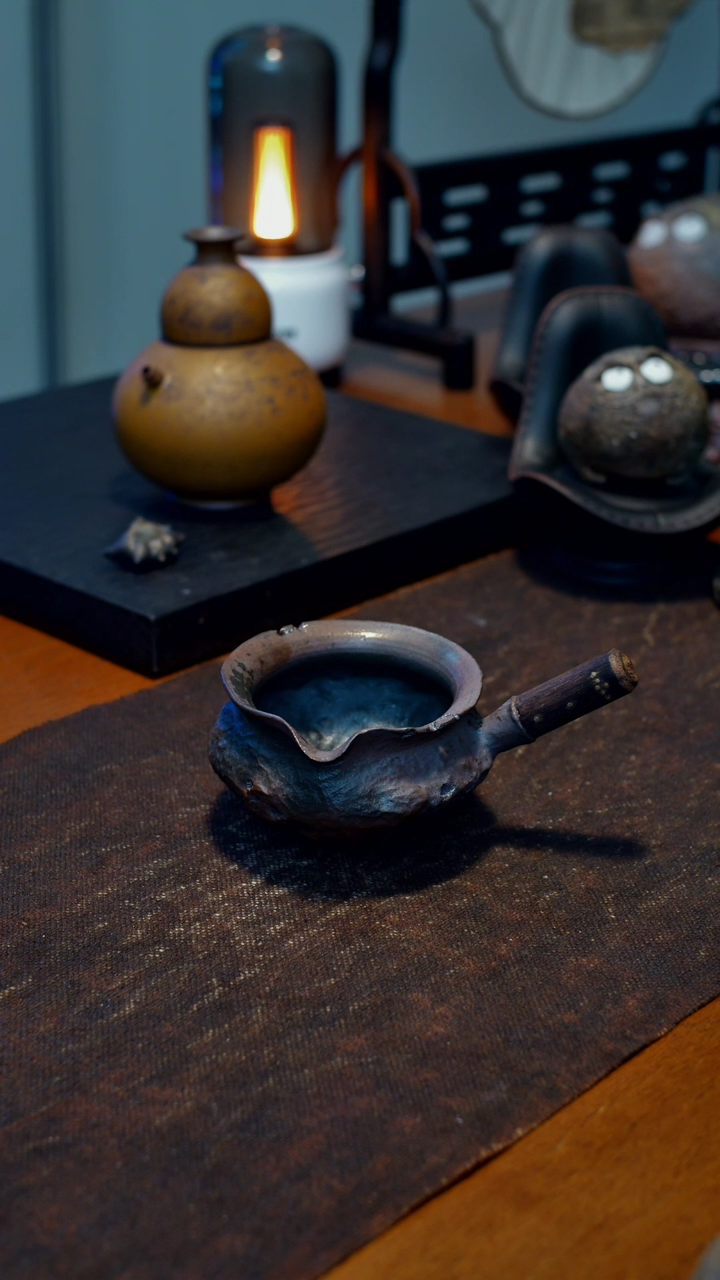 【闪购商品】柴烧侧把陶泥公道100ml