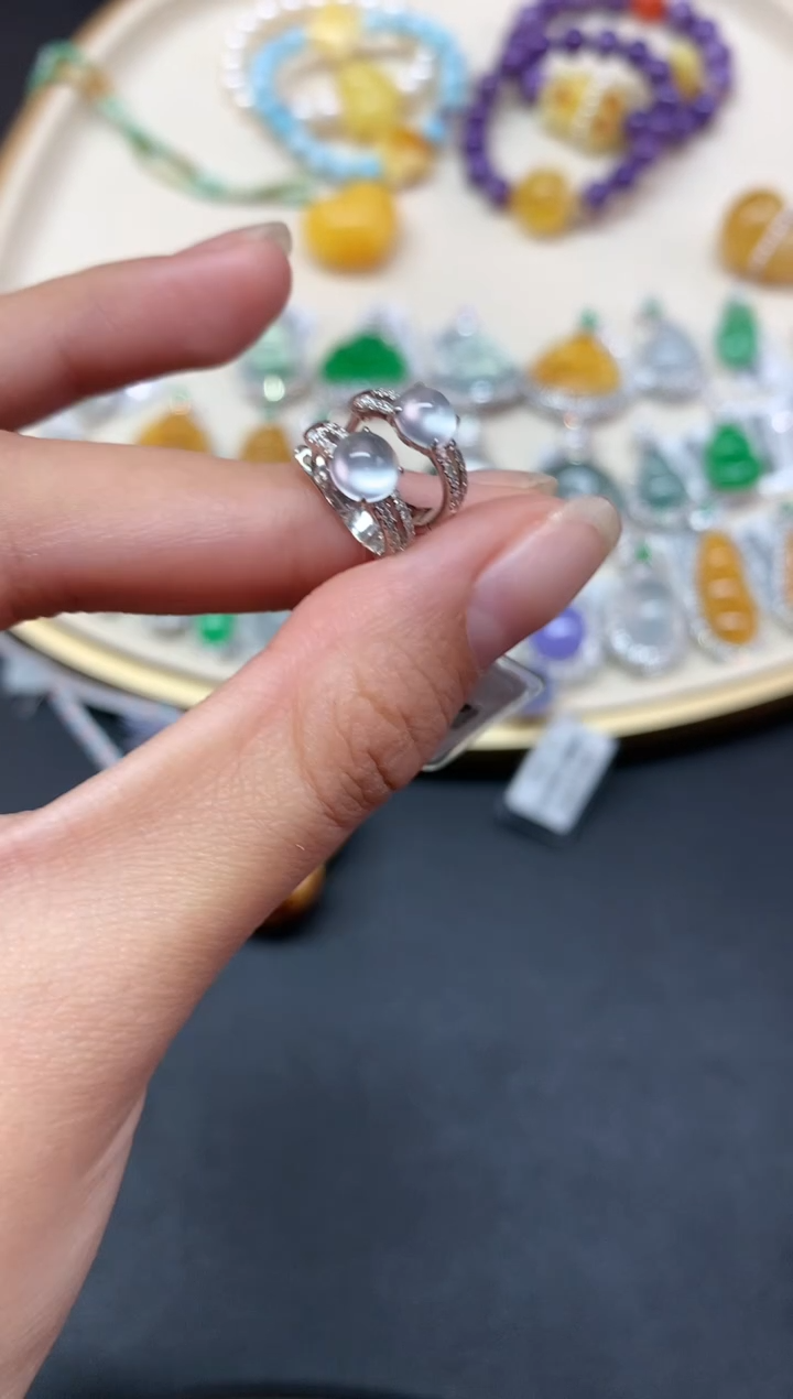 【闪购商品】翡翠耳饰18K金镶嵌耳饰A279|3980