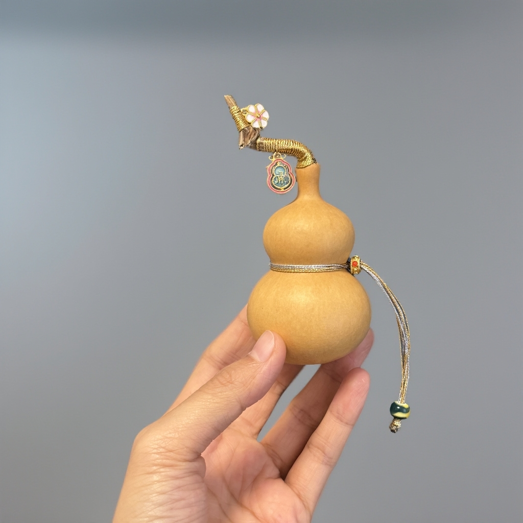 天然小葫芦手把件带龙头可盘玩文玩葫芦 直播间链接 勿乱拍