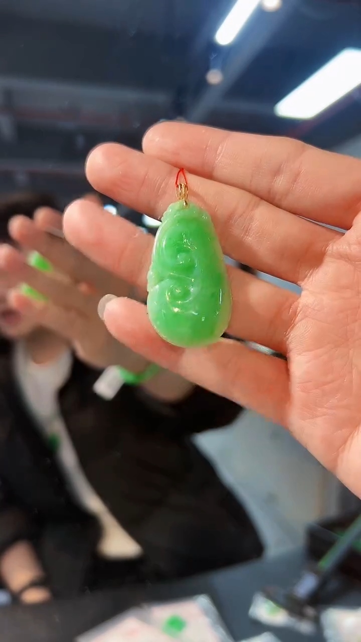 【闪购商品】翡翠颈饰18K金镶嵌缅料A货/支持复检/一件