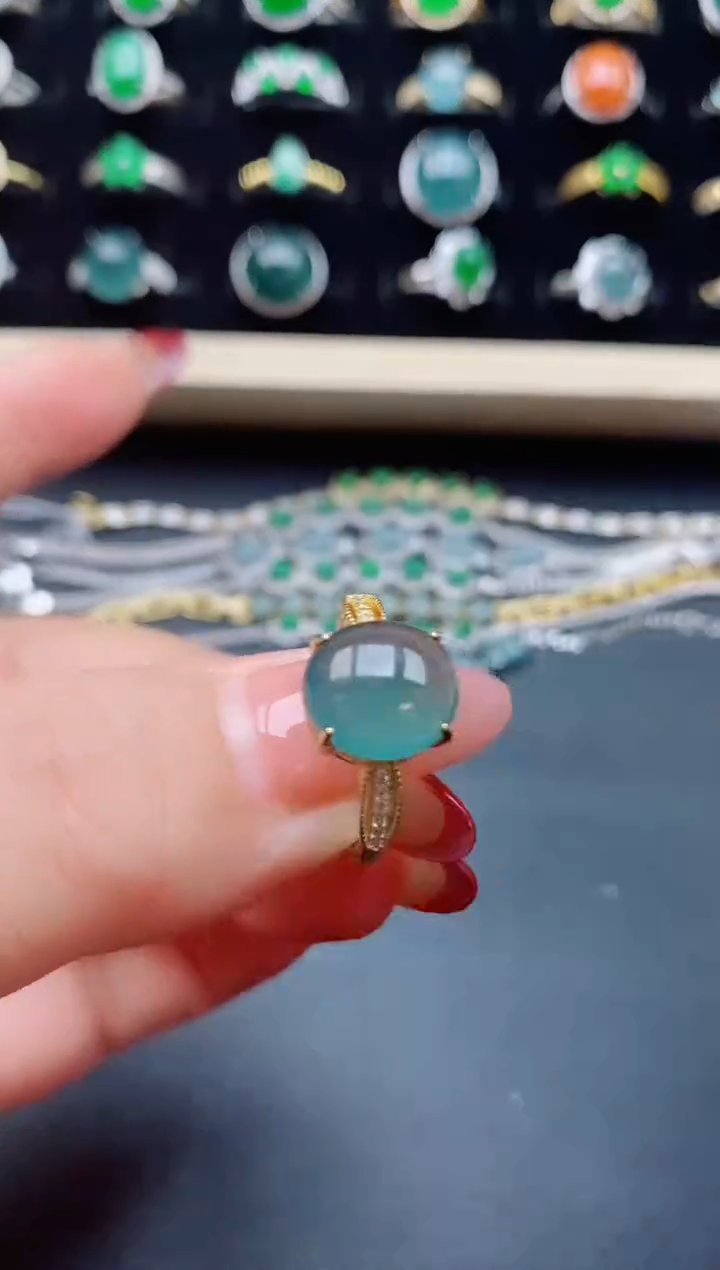 【闪购商品】翡翠戒指银S925镶嵌321321