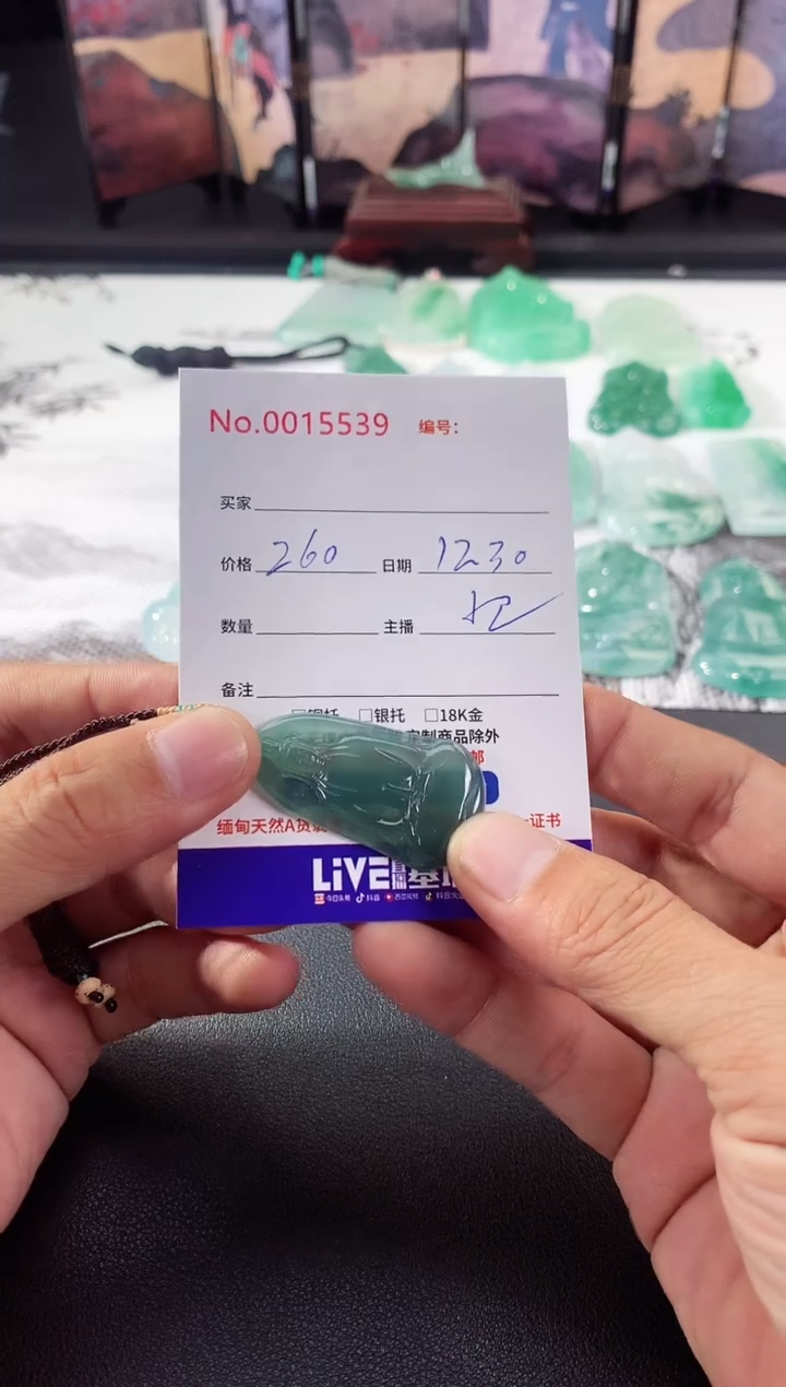 颈饰未镶嵌翡翠素衣