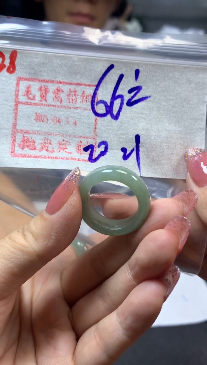 定制翡翠未镶嵌38戒圈20*66元毛货需精抛光发