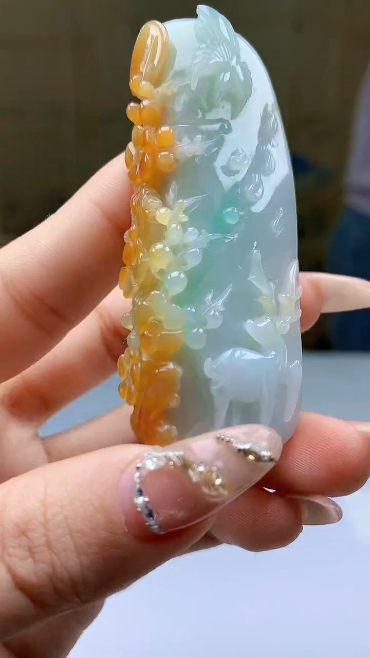 【闪购商品】定制翡翠未镶嵌4902ty-毛货挂件194