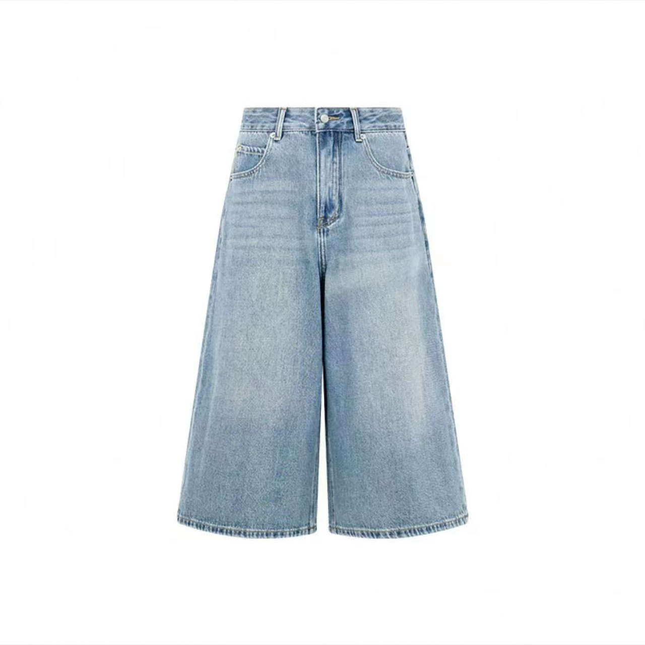 TY/-东海岸七分牛仔裤 自在随性宽松阔腿裤*As 2301