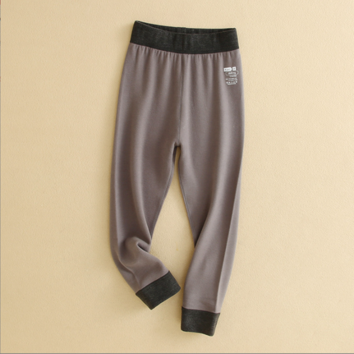 高克重儿童秋裤磨毛330g单层单件校服神裤保暖裤男童女孩3-6-12岁