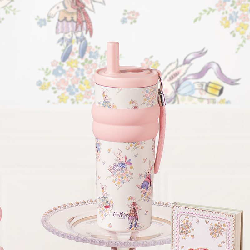 【名创优品XCath Kidston联名】花园工坊系列304直饮吸管钢杯550mL