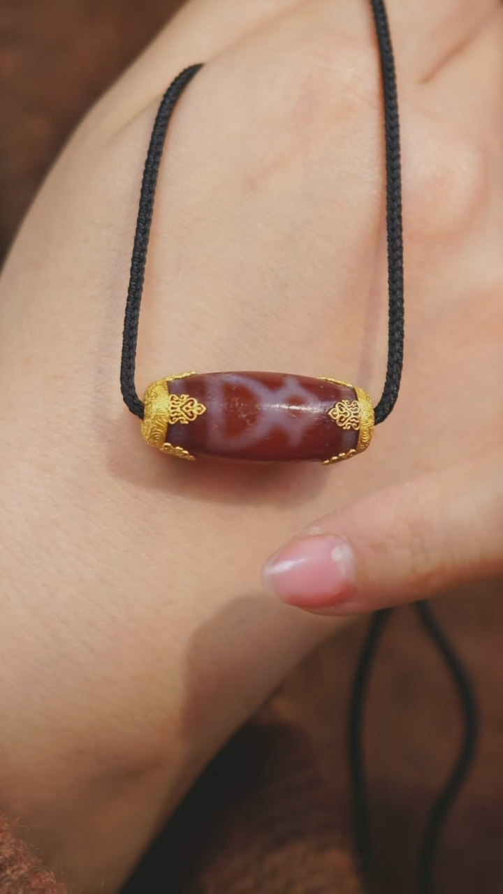 【闪购商品】玛瑙/玉髓项链18K金镶嵌多样性发一