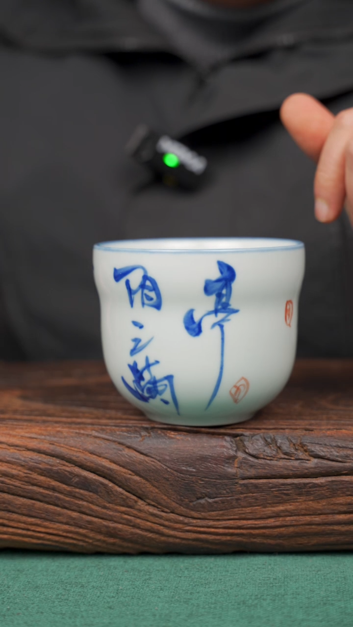 【闪购商品】瓷片48景德镇杯釉下手工手绘瓷器