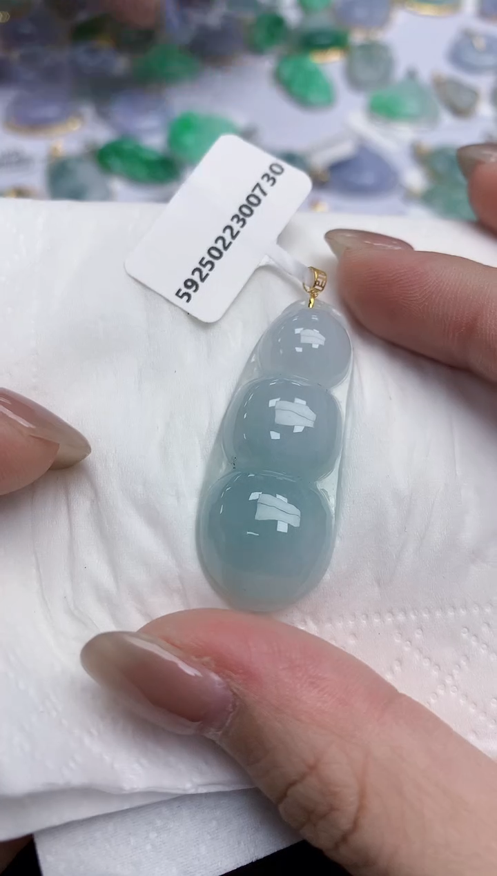 【闪购商品】翡翠颈饰18K金镶嵌天然缅甸翡翠A货
