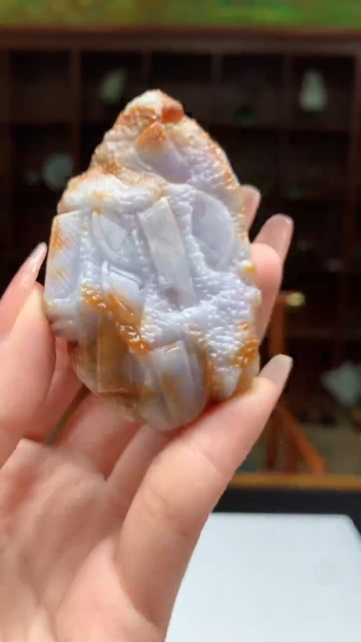 【闪购商品】定制翡翠未镶嵌1081ry-毛货挂件28