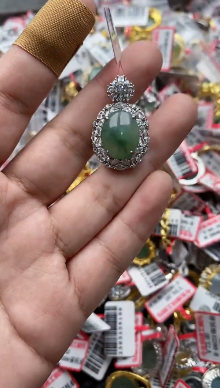 【闪购商品】翡翠戒指银S925镶嵌111111----10