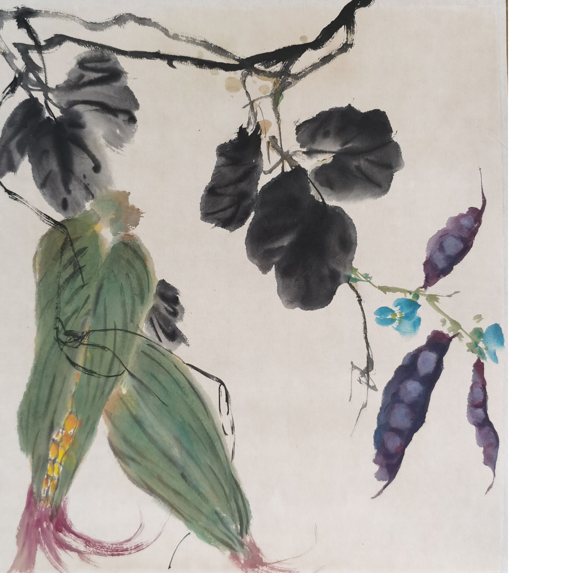 【辽拍】V250709-2-215《花卉》（1.1平尺) 纸本镜片 DD25