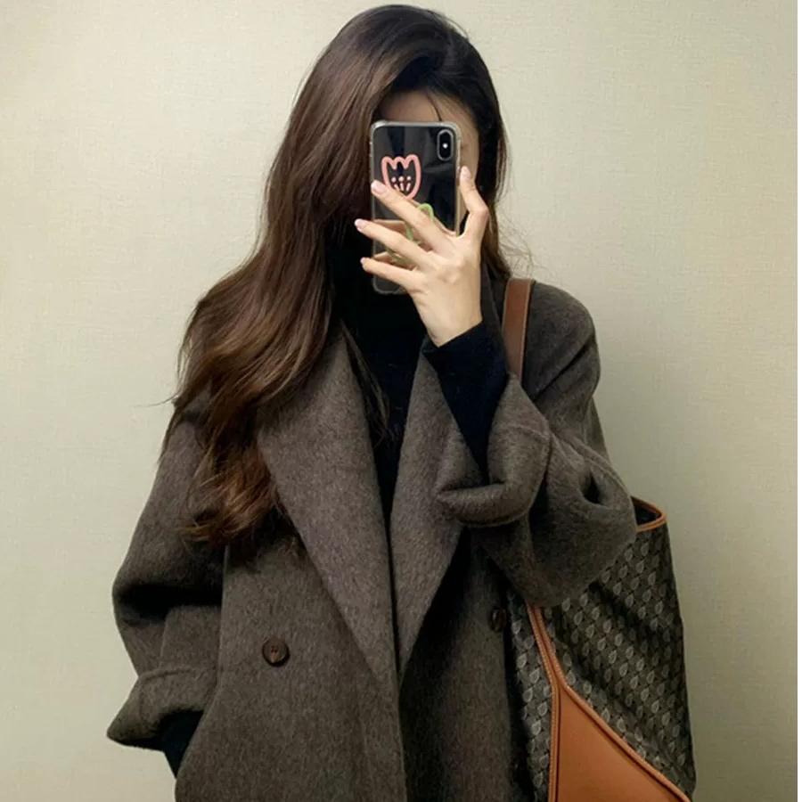 100诺家新款集合大衣显瘦修身显气质大码女装