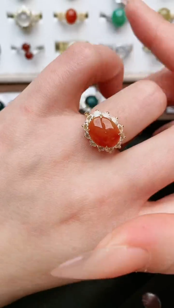 【闪购商品】翡翠戒指银S925镶嵌....