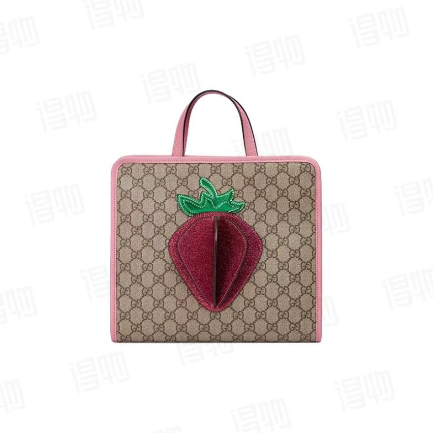 95新 GUCCI/古驰 茉上/古驰立体草莓儿童手提包