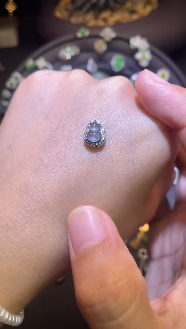 吊坠(不含链)银S925镶嵌翡翠1