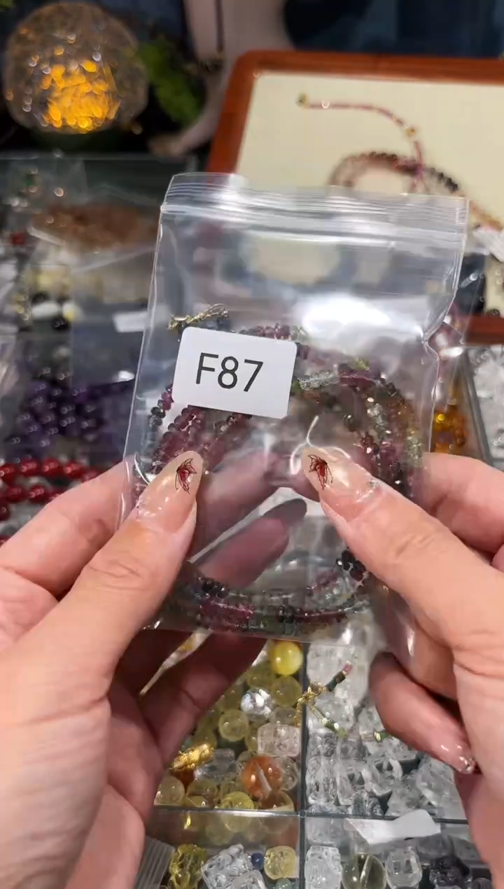 【闪购商品】碧玺手链银S925镶嵌F87高货碧玺项链拍4