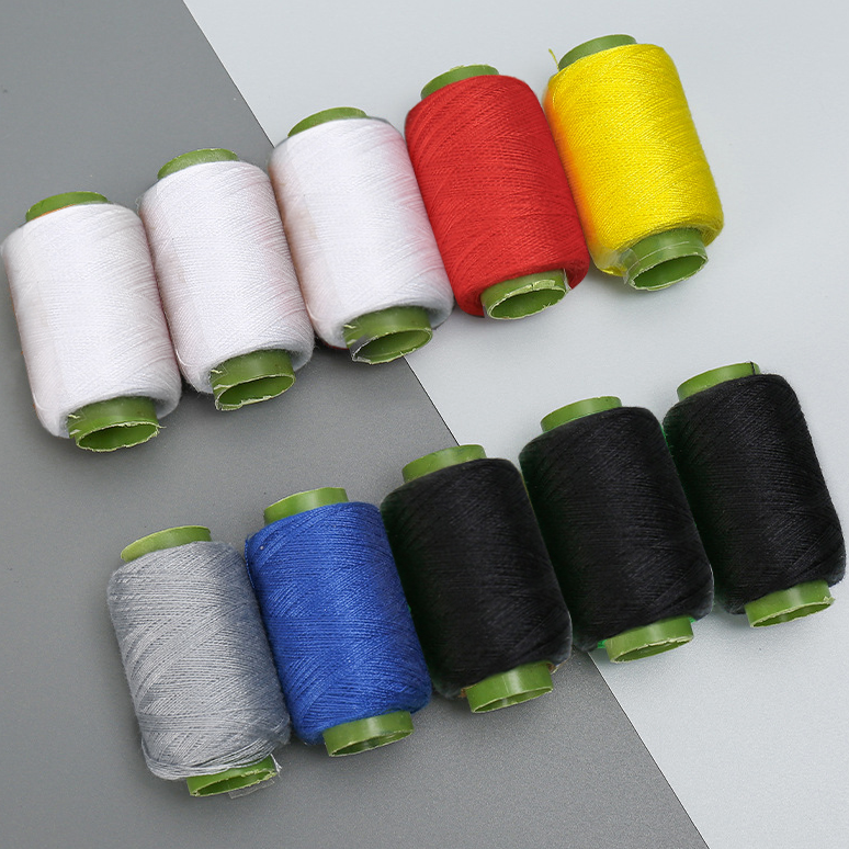 【3卷黑3卷白4卷彩】缝纫线缝衣服细线小卷黑白色彩色手工涤纶线团
