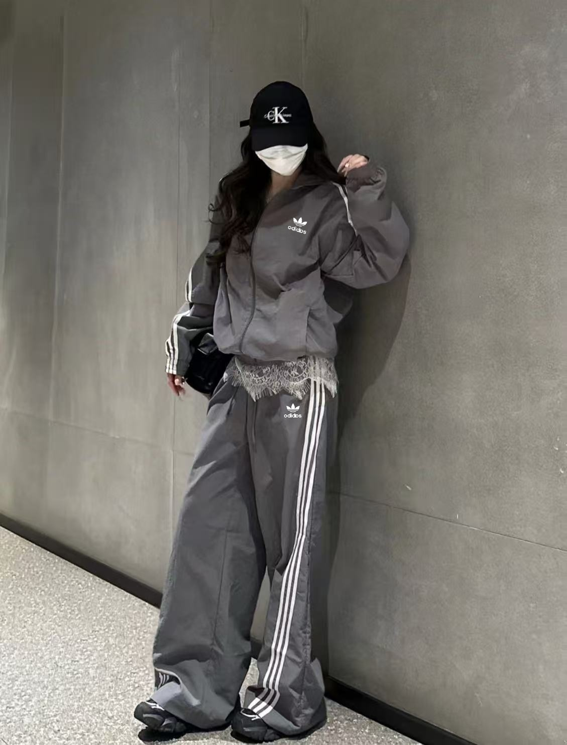 【商场撤柜】扭扭裤套装情侣款运动二件套外套+裤子